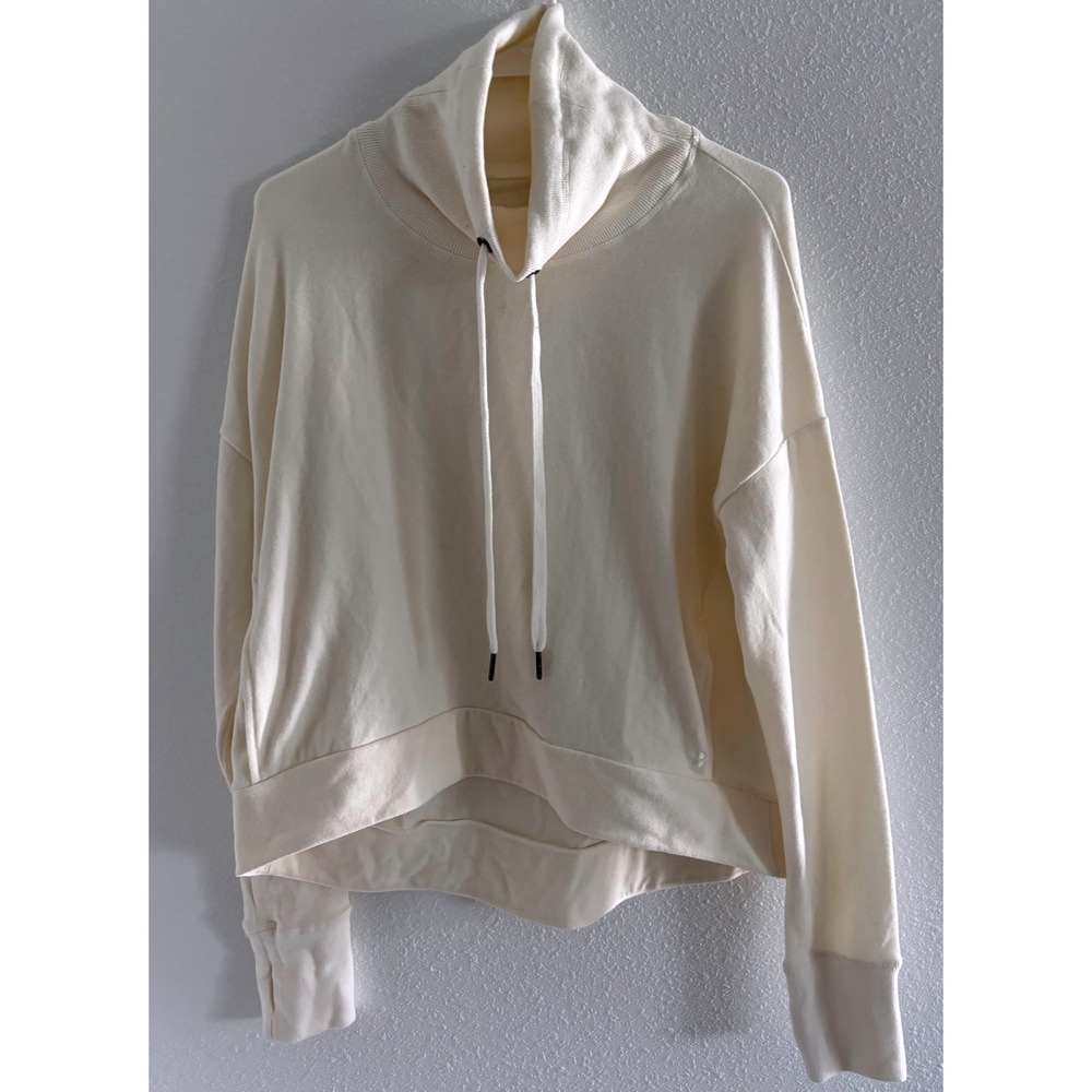 Sweaty Betty Harmonise Sweatshirt Womens Small Cream Cowl Neck Gym Workout‎ Yoga